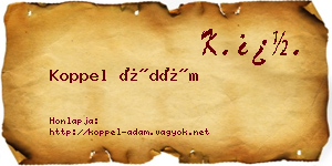 Koppel Ádám névjegykártya