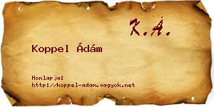 Koppel Ádám névjegykártya